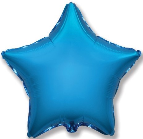 Воздушный шар звезда 46 см "Синий" - фото 4961