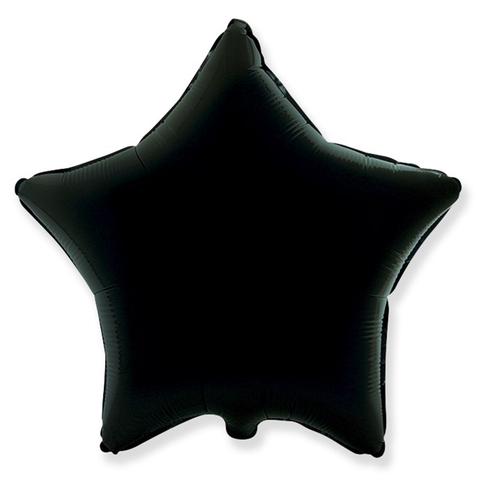 Воздушный шар звезда 46 см "Черный" - фото 4968