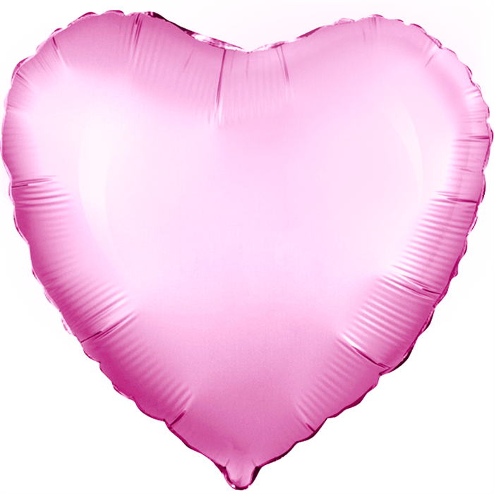 Фольгированный воздушный шар сердце 46 см "Розовый" - фото 5062