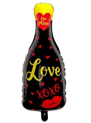 Воздушный шар в виде бутылки шампанского "LOVE" - фото 5282