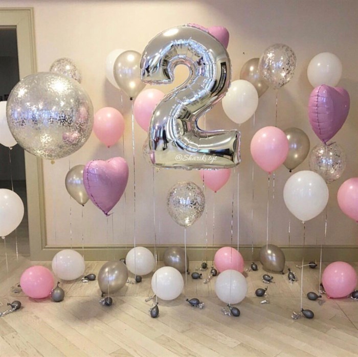 Фотозона на день рождения из воздушных шаров - фото 5464