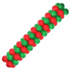 Арка из воздушных шаров (зелено-красная) - фото 6885