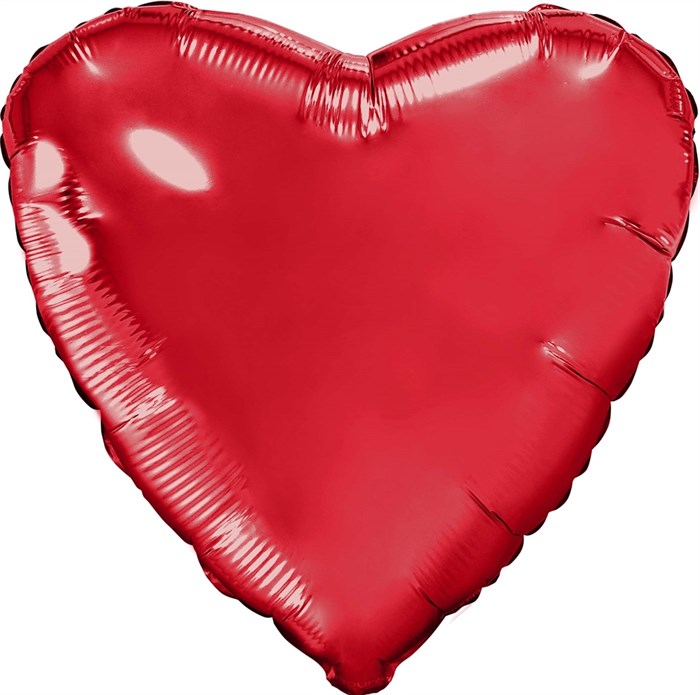 Воздушный шарик большое фольгированное сердце "Красное" - фото 7277