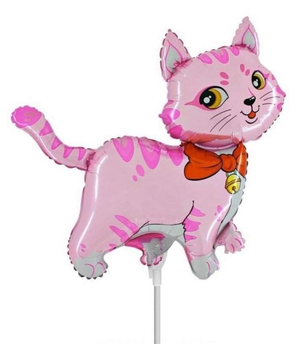 "Розовый котик" шарик на палочке - фото 7462