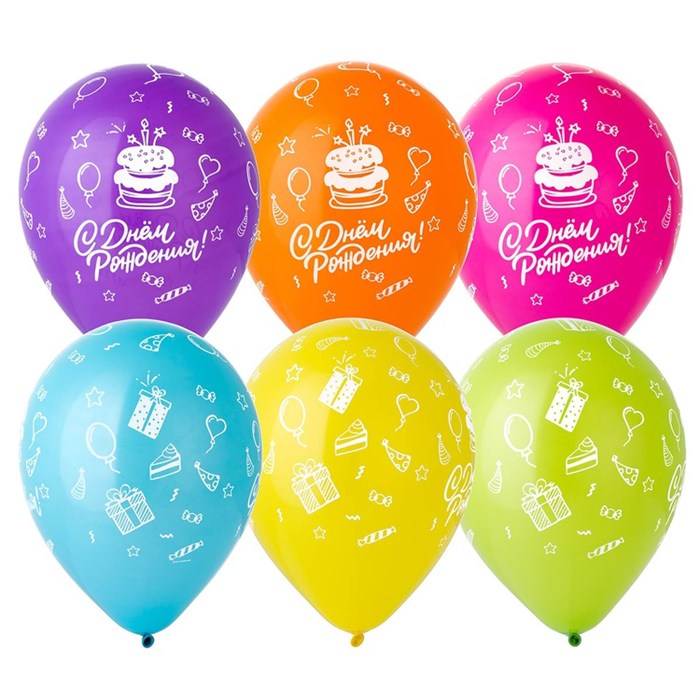 Воздушные шары на день рождения (торт) - фото 9365