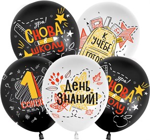 {{photo.Alt || photo.Description || 'Воздушные шары 1 Сентября, Снова в Школу, Черный/Белый'}}
