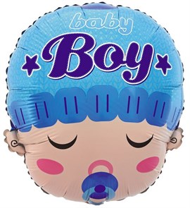 Воздушный шар фигура новорожденный "Мальчик с соской"