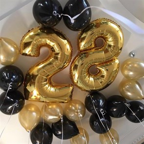 Воздушные шарики на день рождения "Золотое небо"