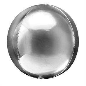 Фольгированный воздушный шар 3D сфера (серебро)