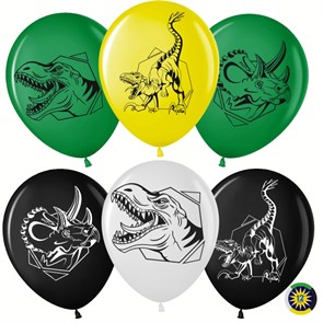Воздушные латексные шарики "Эра Динозавров"
