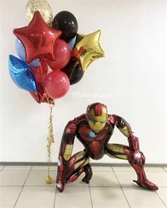 Набор воздушных шаров на день рождения «Железный человек»