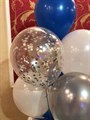 Воздушный шар с конфетти серебро 1753