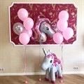 Набор воздушных шаров для детей "Розовый единорог " - фото 5435