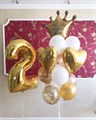 Композиция воздушный шаров для девочки "Маленькое королевство" - фото 5446