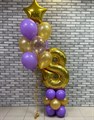 Воздушные шарики на день рождения с цифрой на стойке - фото 6614