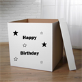 Пустая коробка для воздушных шаров с надписью "Happy birthday" 2558