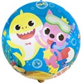 Воздушный шар круг "Акулья семья" 2803