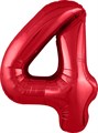 Воздушный шар цифра "4",102 см красный - фото 8834