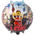 Фольгированный круг лего "Лего человечки" - фото 9882