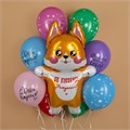 Воздушный шар фигура Корги с днем рождения 3458